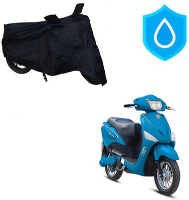 HYBRIDS COLLECTION Waterproof Two Wheeler Cover for Hero(Electric, Black)