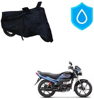 HYBRIDS COLLECTION Waterproof Two Wheeler Cover for Hero(Passion Plus, Black)