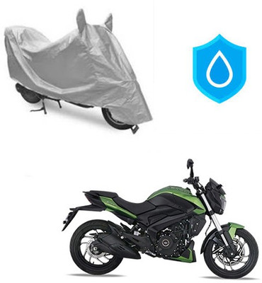 THE REAL ARV Waterproof Two Wheeler Cover for Bajaj(Dominar, Silver)