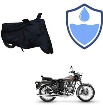 HYBRIDS COLLECTION Waterproof Two Wheeler Cover for Royal Enfield(Bullet 500, Black)