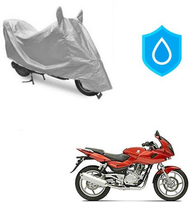 Atulit enterprises Two Wheeler Cover for Bajaj(Pulsar 220 DTS-i, Silver)