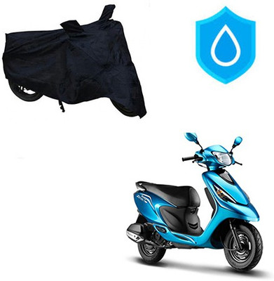 Mdstar Waterproof Two Wheeler Cover for TVS(Zest, Black)