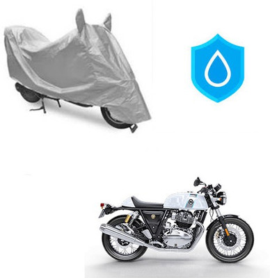 Atulit enterprises Two Wheeler Cover for Royal Enfield(Continental GT, Silver)
