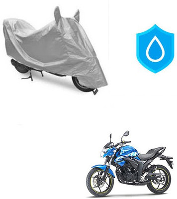 Atulit enterprises Two Wheeler Cover for Suzuki(Gixxer, Silver)