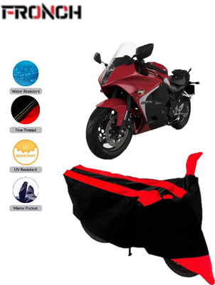 FRONCH Waterproof Two Wheeler Cover for Hyosung(GT250R, Red, Black)