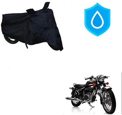 Amozkart Waterproof Two Wheeler Cover for Royal Enfield(Electra Delux, Black)