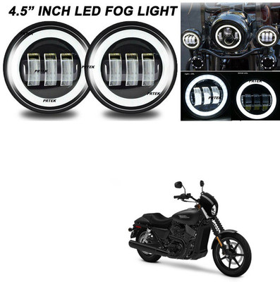 PRTEK LED Fog Lights Replacement for JK Unlimited [Halo Turn Signal & DRL] [60W] [6,500K] Compatible with Front Bumper Driving Light D362 Headlight Car, Motorbike LED for Harley Davidson (12 V, 60 W)(Street 750, Pack of 2)