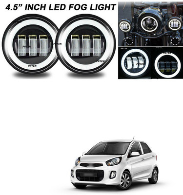 PRTEK LED Fog Lights Replacement for Jeep Wrangler JK Unlimited [Halo Turn Signal & DRL] [60W] [6,500K] Compatible with Jeep Accessories Wrangler Front Bumper Driving Light D10 Headlight Car, Motorbike LED for Chevrolet (12 V, 60 W)(Captiva, Pack of 2)