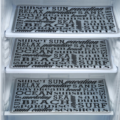 E-Retailer Fridge Mat(Width: 44, Black & White Alphabet)