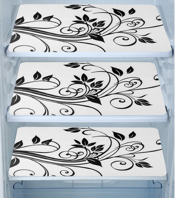 E-Retailer Fridge Mat(Width: 29 cm, Black & White)