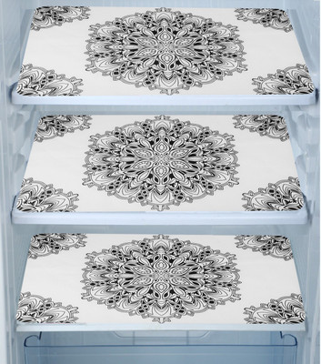 E-Retailer Fridge Mat(Width: 29 cm, Black & White)