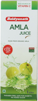 Baidyanath Amla Juice 1Liter Made from Organic Amla Fruits(1000 ml)