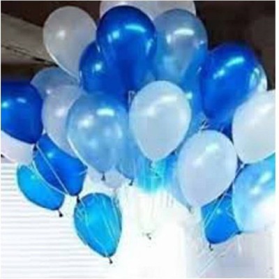 Rainy Decor Solid RD_B_675 Balloon(White, Blue, Pack of 1)