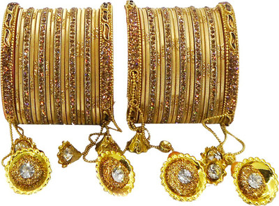 PRETTY GEMS Metal Bangle Set(Pack of 38)