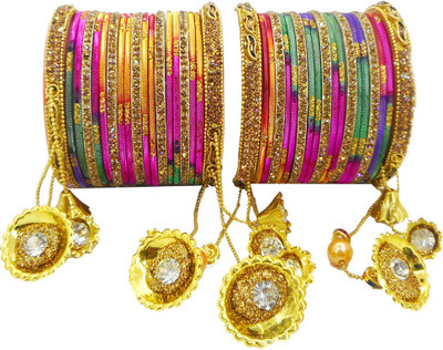 RENOY Metal Bangle Set(Pack of 38)