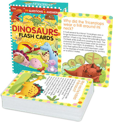 99 Question & Answers Dinosaurs Flash Cards(English, Both side laminated (Box), Om Books Editorial Team)