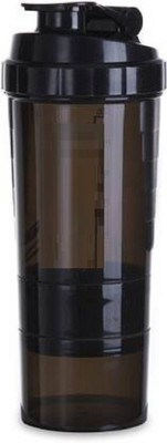 VATSMART 500 ml Plastic Shaker(Pack of 1, Black)