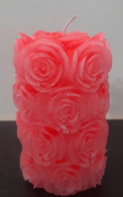 bengaluru Rose Stand Candle Candle(Red, Pack of 1)