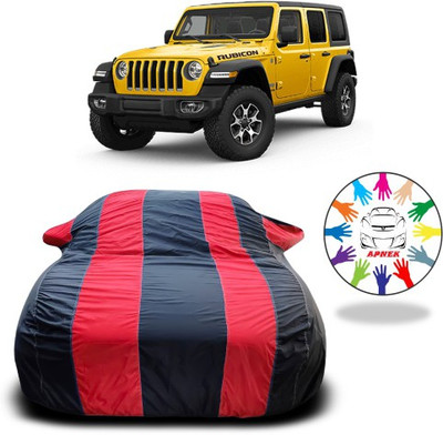 APNEK Car Cover For Jeep Wrangler (With Mirror Pockets)(Red, Blue)