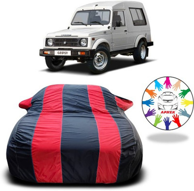 APNEK Car Cover For Maruti Gypsy King (With Mirror Pockets)(Red, Blue)