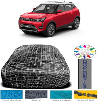 APNEK Car Cover For Mahindra XUV 300 (With Mirror Pockets)(Black)