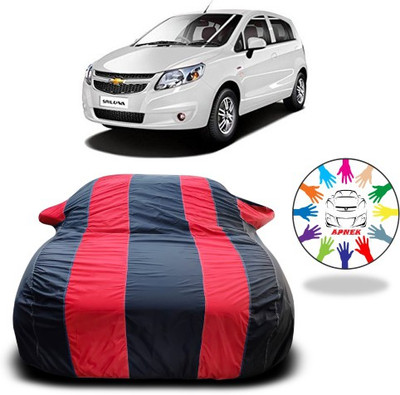 APNEK Car Cover For Chevrolet UVA (With Mirror Pockets)(Red, Blue)