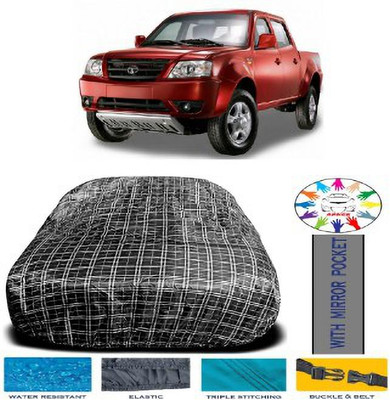 APNEK Car Cover For Tata Xenon (With Mirror Pockets)(Black)