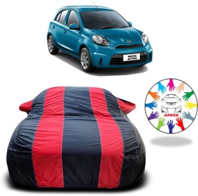 NUMBOR ONE Car Cover For Nissan Micra (With Mirror Pockets)(Red, Blue)