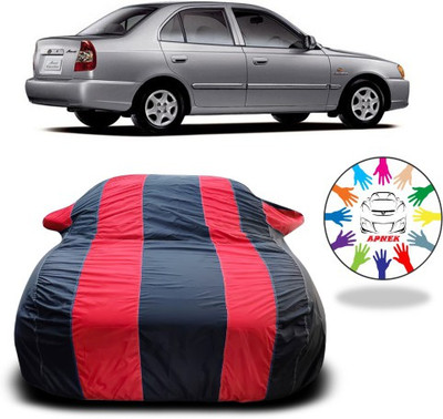 APNEK Car Cover For Hyundai Accent (With Mirror Pockets)(Red, Blue)