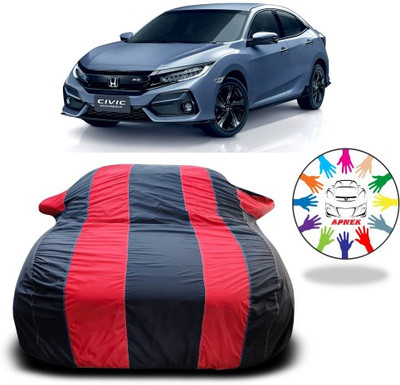 APNEK Car Cover For Honda Civic (With Mirror Pockets)(Red, Blue)