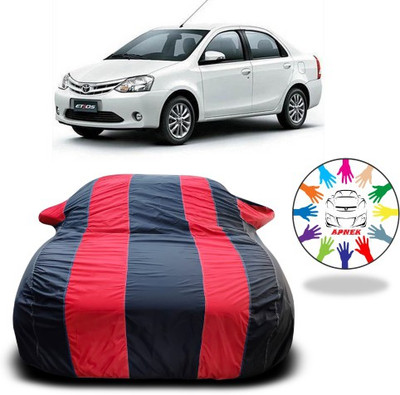 APNEK Car Cover For Toyota Etios Cross (With Mirror Pockets)(Red, Blue)