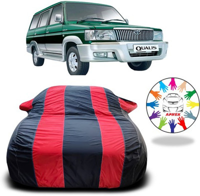 APNEK Car Cover For Toyota Qualis (With Mirror Pockets)(Red, Blue)