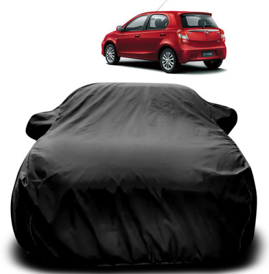 Purpleheart Car Cover For Toyota Etios Liva (With Mirror Pockets)(Black)