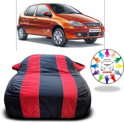 APNEK Car Cover For Tata Indica V2 (With Mirror Pockets)(Red, Blue)