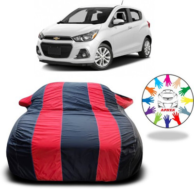 APNEK Car Cover For Chevrolet Spark (With Mirror Pockets)(Red, Blue)