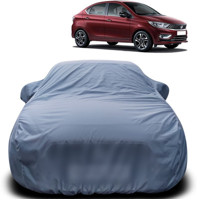 Purpleheart Car Cover For Tata Tigor (With Mirror Pockets)(Grey)