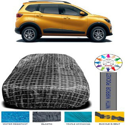 APNEK Car Cover For Renault Triber (With Mirror Pockets)(Black)