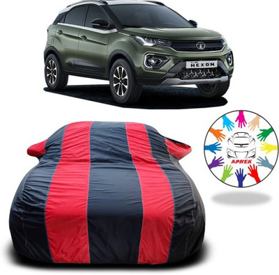 APNEK Car Cover For Tata Nexon (With Mirror Pockets)(Red, Blue)