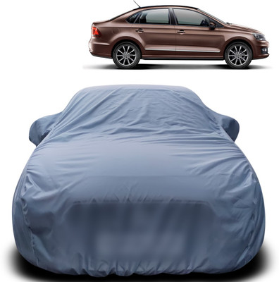 Purpleheart Car Cover For Volkswagen Vento (With Mirror Pockets)(Grey)