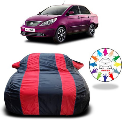 APNEK Car Cover For Tata Manza (With Mirror Pockets)(Red, Blue)