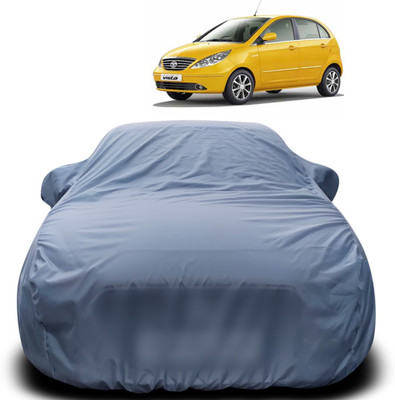 Purpleheart Car Cover For Tata Indica Vista (With Mirror Pockets)(Grey)