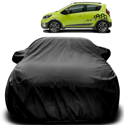 Purpleheart Car Cover For Chevrolet Beat (With Mirror Pockets)(Black)