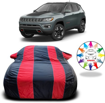 NUMBOR ONE Car Cover For Jeep Jeep (With Mirror Pockets)(Red, Blue)