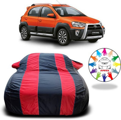 APNEK Car Cover For Toyota Etios Liva (With Mirror Pockets)(Red, Blue)