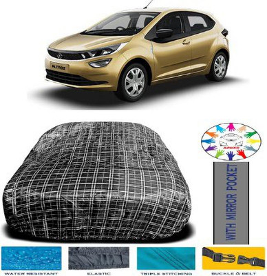 APNEK Car Cover For Tata Altroz EV (With Mirror Pockets)(Black)
