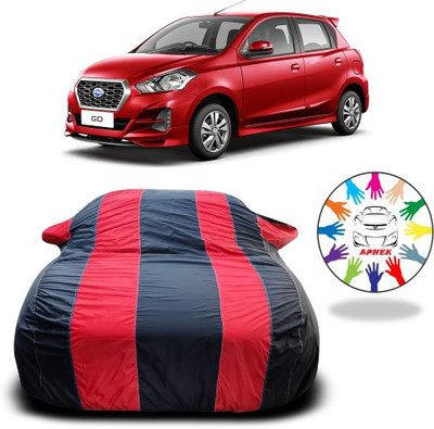 APNEK Car Cover For Nissan Go+ (With Mirror Pockets)(Red, Blue)