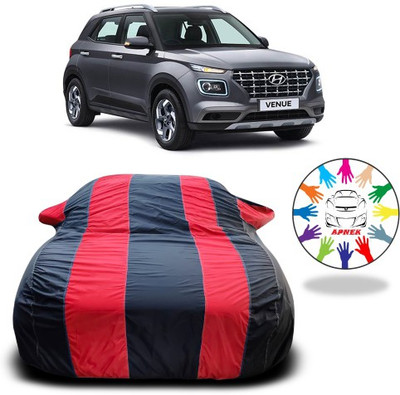 APNEK Car Cover For Hyundai Venue (With Mirror Pockets)(Red, Blue)