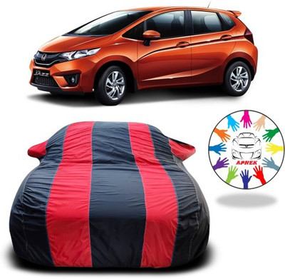 APNEK Car Cover For Honda Jazz (With Mirror Pockets)(Red, Blue)