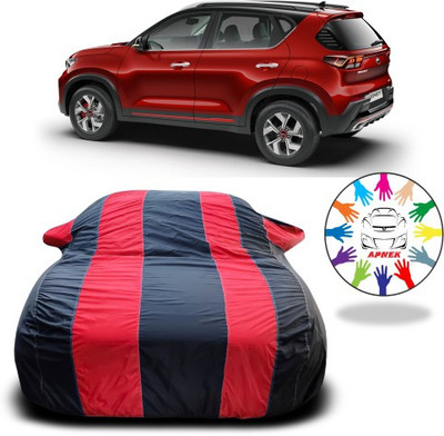 APNEK Car Cover For Kia Sonet (With Mirror Pockets)(Red, Blue)