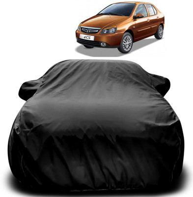 Purpleheart Car Cover For Tata Indigo eCS (With Mirror Pockets)(Black)